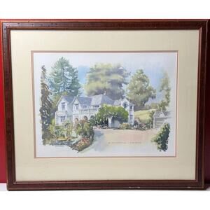 “Bishopdale – Nelson” Original Watercolor by James Borrow  - Framed NZ Residence